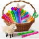 VKTEN 32Pcs Easter Mini Bubble Wands Assortment 8 Colors 8 Styles Easter Bubble Party Favors for Kids, Bubbles for Kids, Easter Toys Gifts, Easter Basket Stuffers Fillers