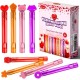 VKTEN 32Pcs Valentines Day Mini Bubble Wands Assortment 8 Styles Bubble Party Favors for Kids, Bubbles for Kids, Valentines School Classroom Exchange Prizes Gifts