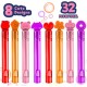 VKTEN 32Pcs Valentines Day Mini Bubble Wands Assortment 8 Styles Bubble Party Favors for Kids, Bubbles for Kids, Valentines School Classroom Exchange Prizes Gifts